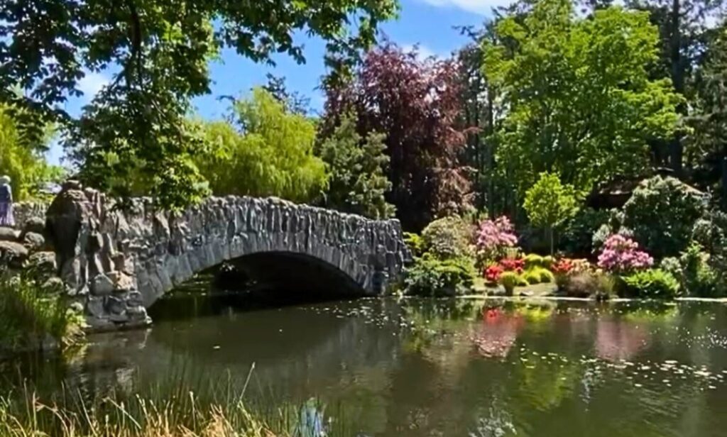 Bridge at Beacon Hill Park in Victoria, BC