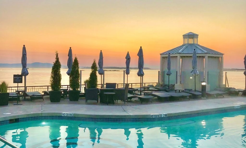 Miniral pools at the boathouse spa located in the Oak Bay Beach Hotel in Oak Bay, BC