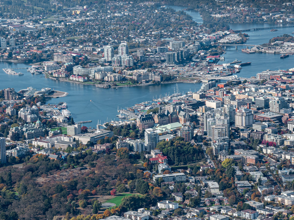 City of Victoria from the Air Aerial View