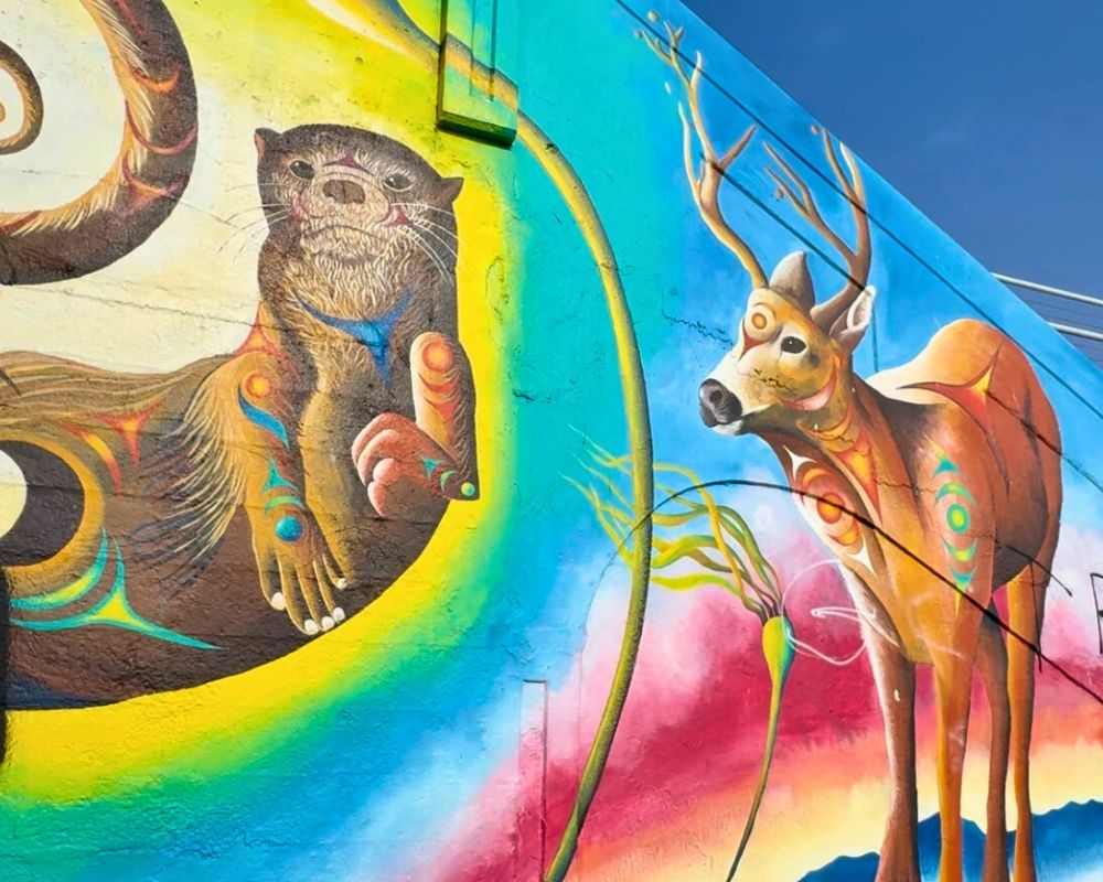 Mural at the Dallas Road Staircase in Victoria, BC