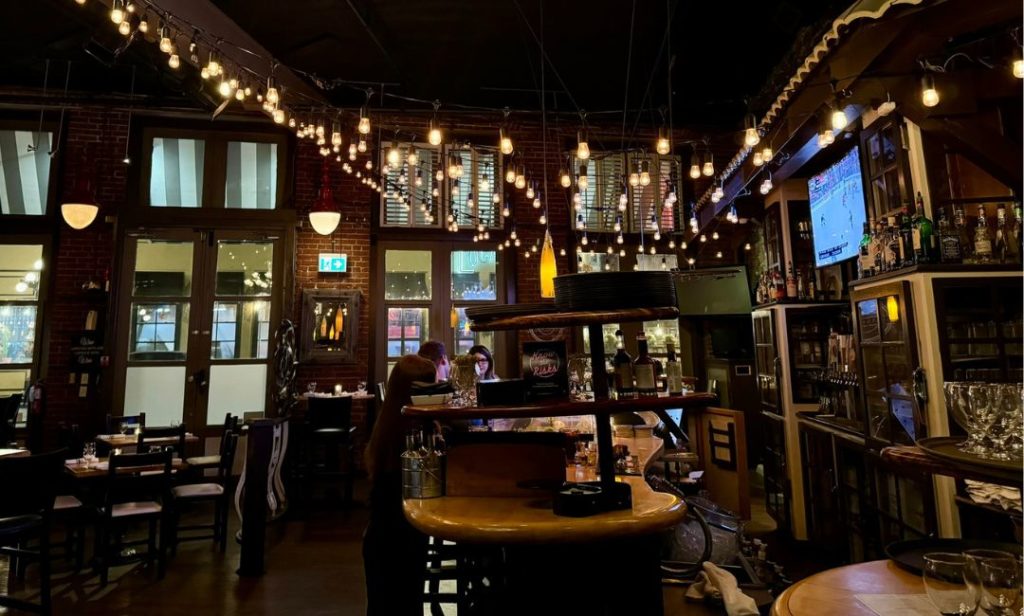 Inside view of Finn's in Victoria, BC