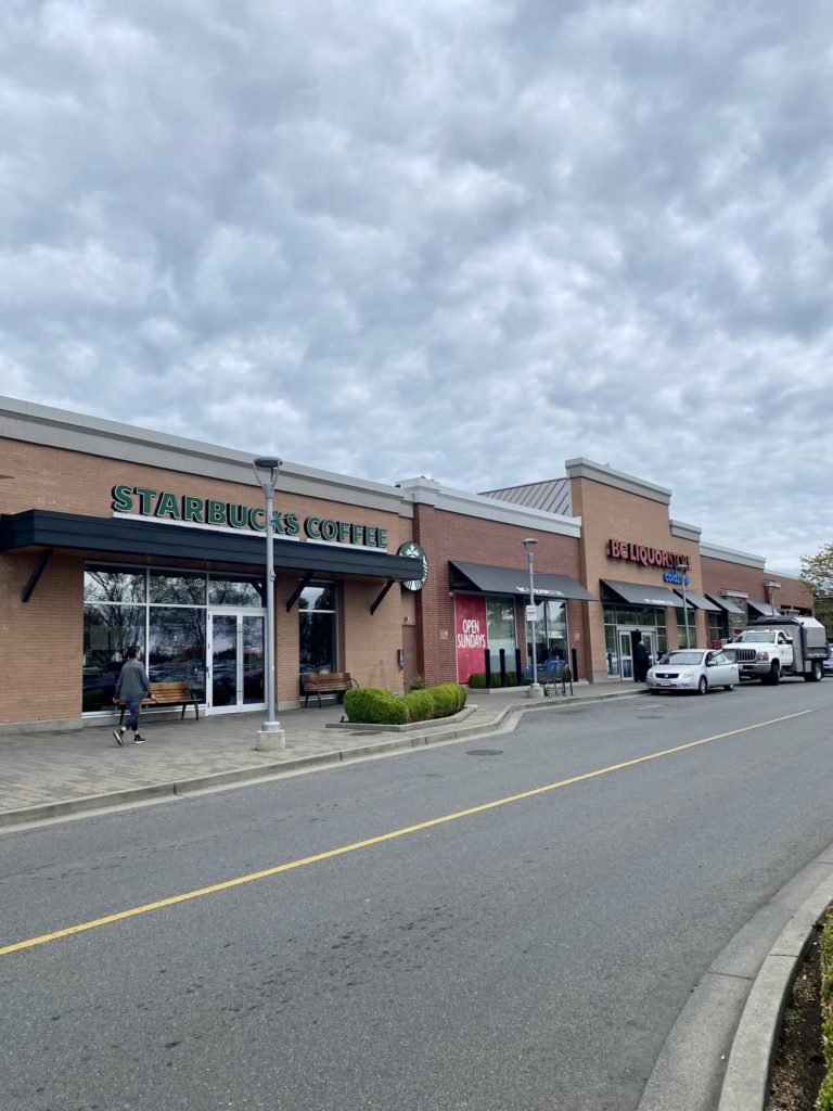 Outside Hillside Shopping Centre in Victoria, BC