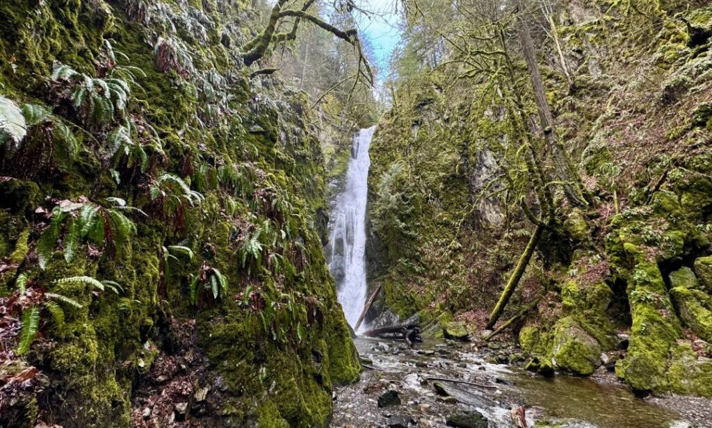 Niagara Falls in Goldstream Provincial Park in Langford, BC