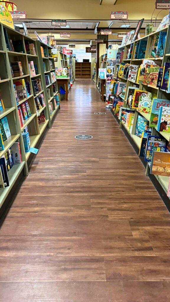 Book isle at Bolen Books in Victoria, BC