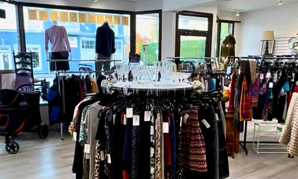 Store overview of the Burnside Boutique in Victoria, BC