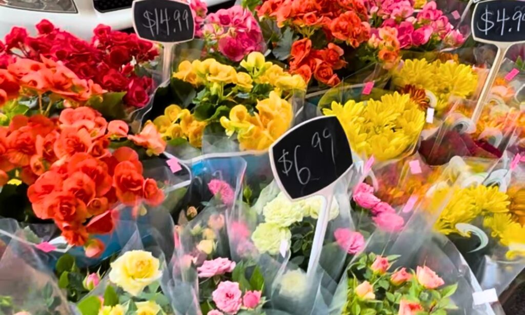 Flower bouquets at Flower Affairs in Victoria, BC