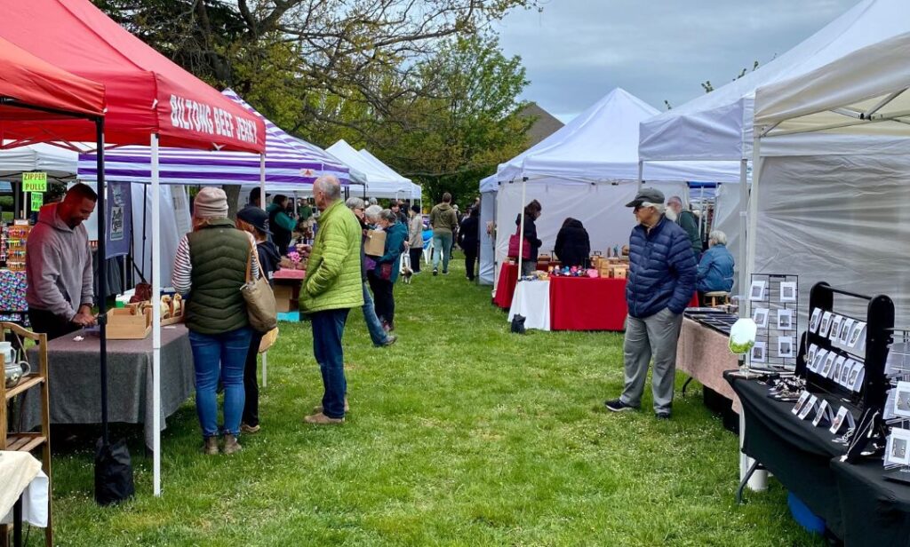 Vendors at the James Bay Market in Victoria, BC