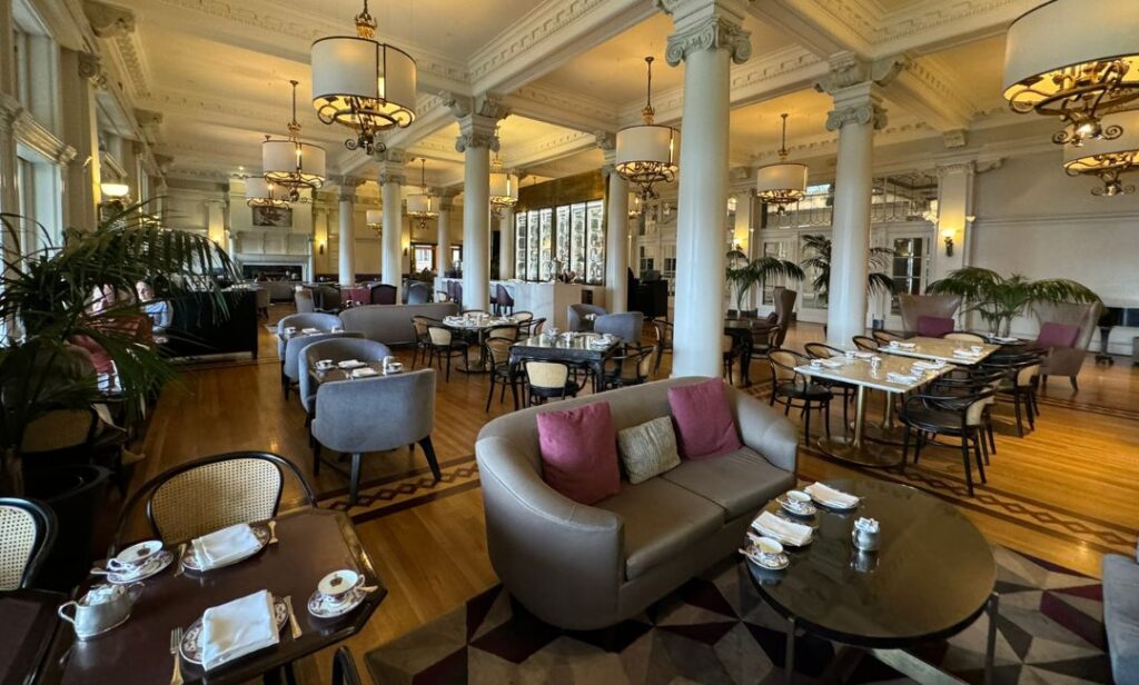 Inside view of the afternoon Tea at the Empress in Victoria, BC