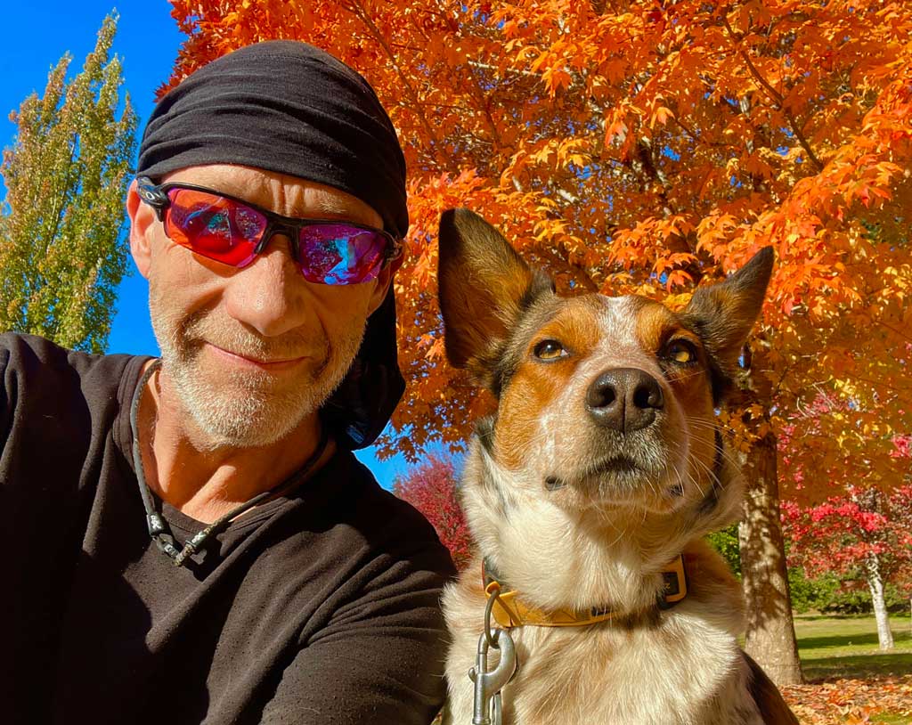 Doug Clement with his dog